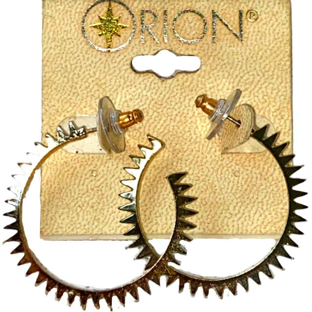Orion Gold Spike Hoop Earrings
